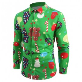 Christmas Theme Button Up Shirt