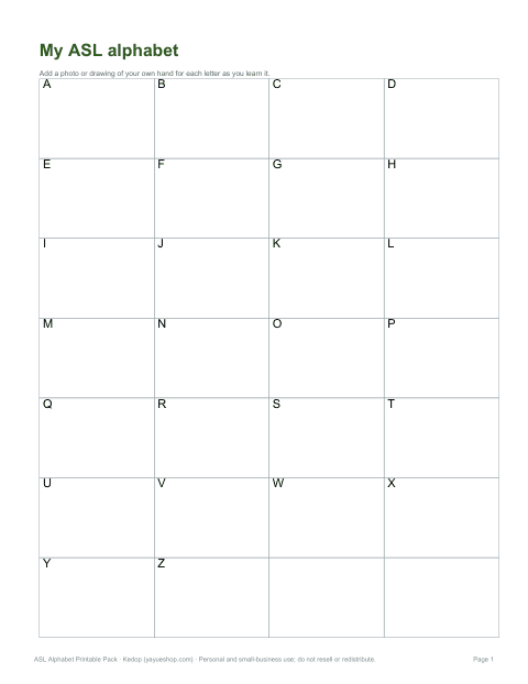 Preview of the first page of Blank photo chart (PDF)